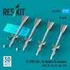 RESKIT RS72-0582 R-27ET (AA-10 Alamo-D) missiles (4 pcs) (MiG-29, Su-27, Yak-141) (3D Printed) (1/72)
